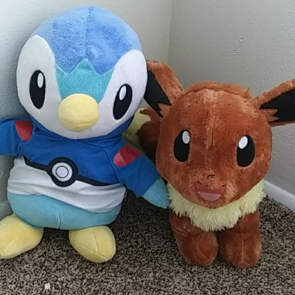 Two Pokemon build a bear workshop plush